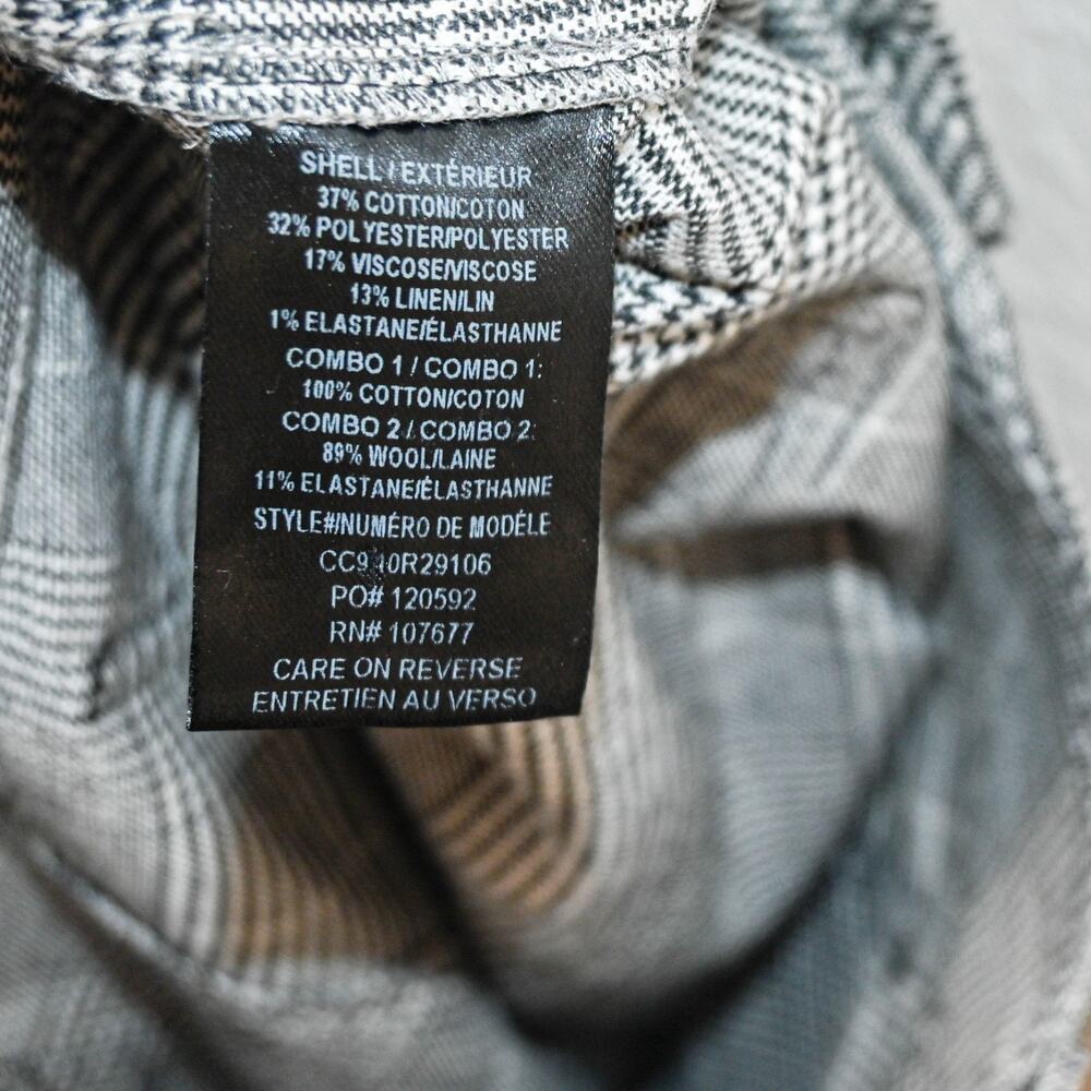 Alice + Olivia Isaac Distress Cargo Pants Grey houndstooth Size 8 - Picture 8 of 10